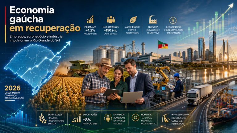 Economia gaúcha entra em junho com geração de empregos, recuperação do campo e cautela sobre o crescimento